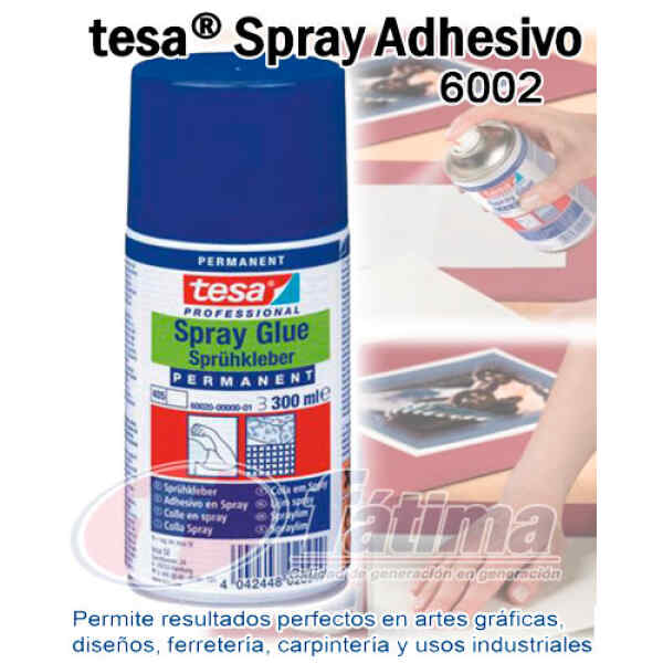 Goma Tesa En Spray 6002 300 Ml., Transparente X 1