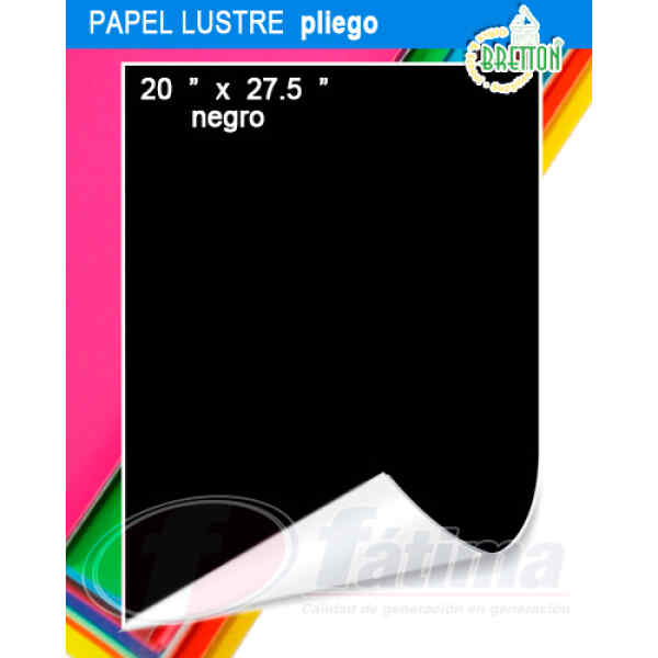 Papel Lustre Bretton 15/W301 20″ X 27.5″, Negro X 50