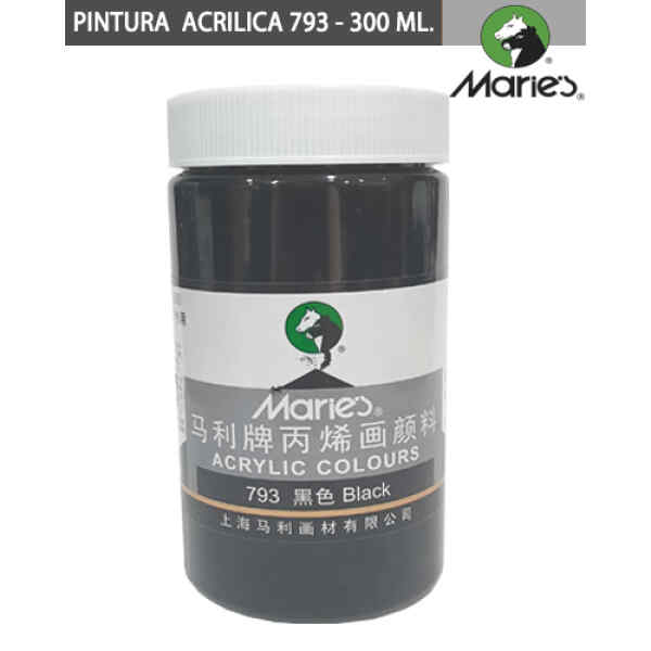 Pintura Marie´S 815B-793 Acrilica 300 Ml Negro, Negro X 1