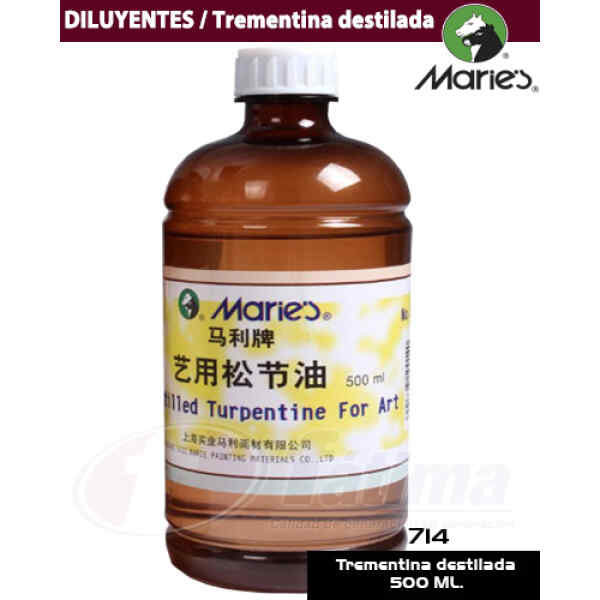 Diluyentes Marie´S 714 Trementina Destilada 500 Ml, Transparente X 1