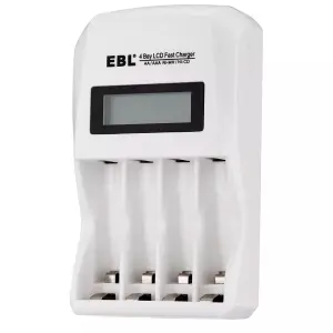 Cargador Smart p/4 Baterias AA,AAA, NI-MH, NI-CD (no incluye baterias) | EBL