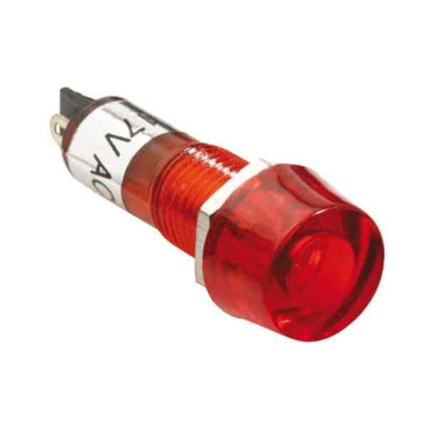 Foco Neon Encapsulado 117V Redondo Rojo