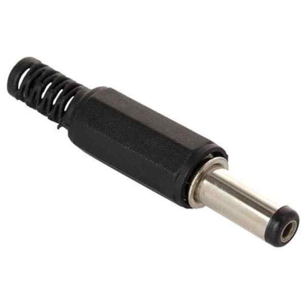 Plug 2.5 Mm Invertido Plastico Negro