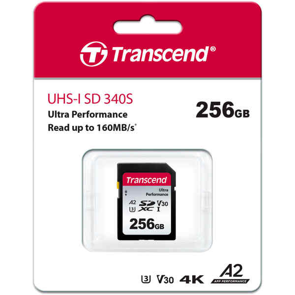 Memoria SD 256Gb UHS-I U3 A2 | TS256GSDC340S – TRANSCEND