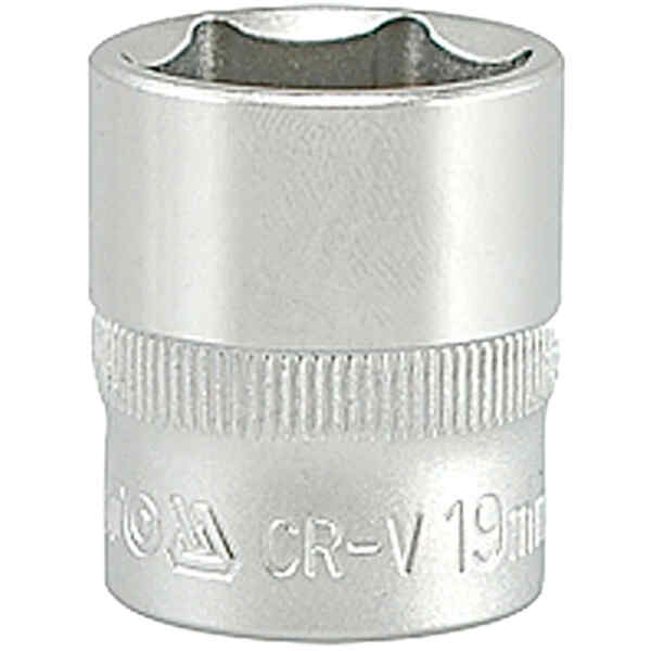 Copa Corta Hexagonal 19mm 3/8plg. 6pt crv | YT-3814 – YATO