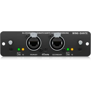 Tarjeta de Expansion WING-DANTE 64×64 Canales Audinate Dante Aoip Networking | BEHRINGER