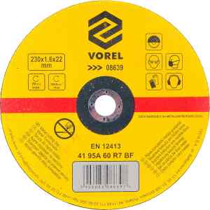 Disco para Concreto de Metal 9 x 1.6mm x 22mm | 8639 – VOREL