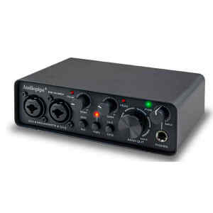 Interfaz de Audio 2 Canales Combo PHANTOM 48V, 3.5 mm | AUDIOPIPE