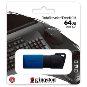 Memoria USB 64GB DataTraveler Exodia M 3.2 Azul | Kingston