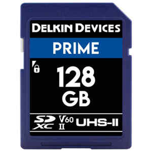 Memoria SD Prime UHS-II, 128GB, 300/100MB/S, V60 | DELKIN