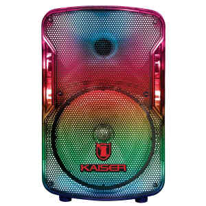 Bocina 8plg. KSR-LINK Recargable C/ BT/USB/Micro SD/FM/MIC/Multicolor | KAISER