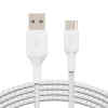Cable Braided USB-C to USB-A Cable 2M WH | Belkin