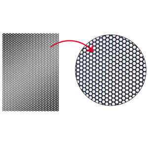 Rejilla para Bocina 2×4 1.2mm Hexagonal Negro | GR-24HCB – N.A.