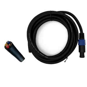 Cable IS Speakon Cal. 14 4 Hilos 12plg. | XSPK-214-BL12