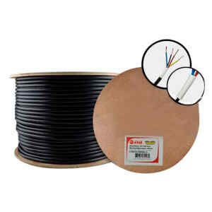 Cable para Bocina 2 pares Cal. 16, 500plg. Negro para Exterior | N.A