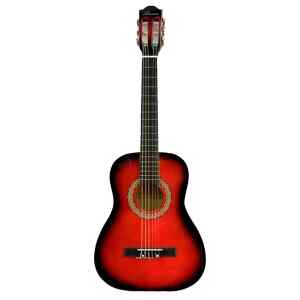 Guitarra Clasica Rojo/Negro con Funda | GV-AC811RB (34plg.) – VALENCIANA