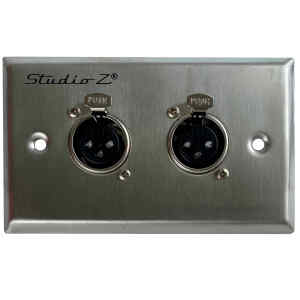 Placa de Pared Metalica Hembra | WP-XLR-F2 – Studio Z
