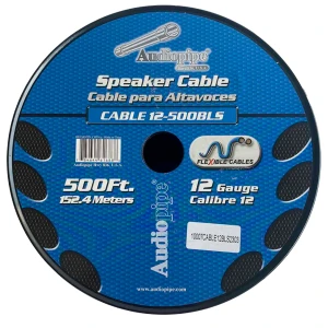 Cable para Bocina, Azul/Negro Flexible CAL.12, 500plg. | GA-12-500BLS – AUDIOPIPE