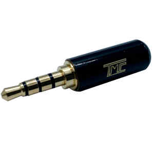 Plug Macho 3.5mm 3 Vias Metal Negro Gold | TMC-PL-240 – TMC