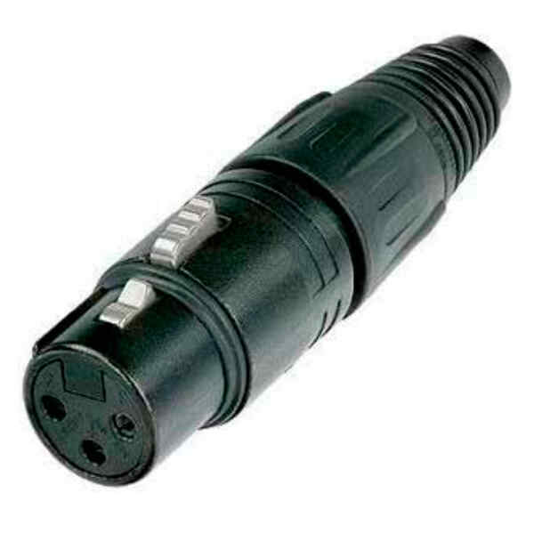 Conector XLR Hembra Negro | FX-71BK – N.A.
