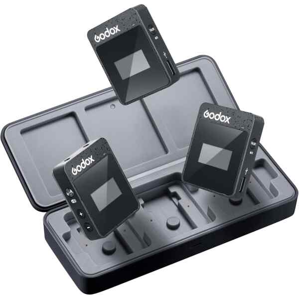 Micrófono inalámbrico (2 TX + 1 RX + estuche de carga) MoveLink II M2 | Godox