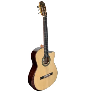 Guitarra Clasica 39plg. Cutaway Natural Tipo Flamenca con Funda | GV-WCG180C – VALENCIANA