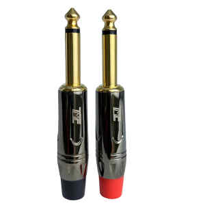Plug 1/4 Macho Mono, Negro Niquelado Gold N/R | TMC-PL-840BK-PAR – TMC