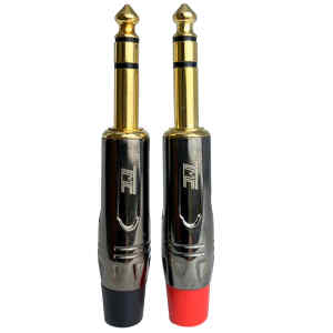 Plug 1/4 Macho Balanceado, Negro Niquelado Gold N/R | TMC-PL-842BK-PAR – TMC