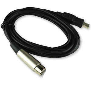 Cable para Microfono USB a XLR 10plg. 3 Pines Cal. 24 | ZPC-24XFUSB-10 – ZEBRA