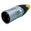 Conector XLR Macho Metalico Cola Amarilla | TMC-PL-145NEU – TMC