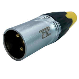 Conector XLR Macho Metalico Cola Amarilla | TMC-PL-145NEU – TMC