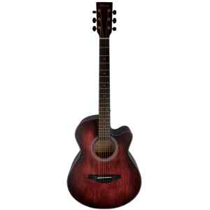 Guitarra Acustica 40plg. Roja Sombreado con Funda | GV-AF-H00L-40RD – VALENCIANA
