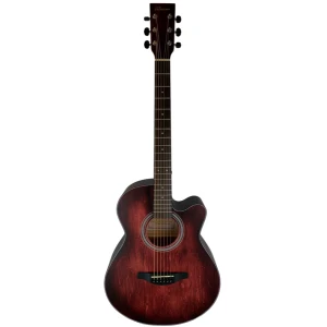 Guitarra Acustica 40plg. Roja Sombreado con Funda | GV-AF-H00L-40RD – VALENCIANA