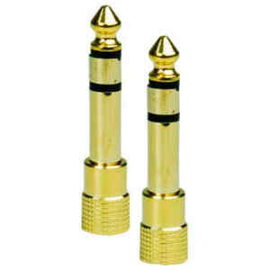 Adaptador Metalico 3.5 a 1/4plg. Estereo Gold, par | P-311SG – N.A.