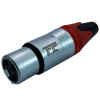 Conector XLR Hembra Metalico Rojo/Negro | TMC-NC3FXX-R – TMC