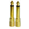 Adaptador 3.5 a 1/4plg. Mono Metalico Dorado par | P-311MG – N.A.
