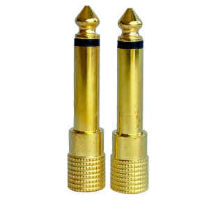 Adaptador 3.5 a 1/4plg. Mono Metalico Dorado par | P-311MG – N.A.