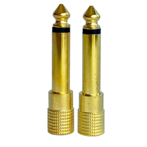 Adaptador 3.5 a 1/4plg. Mono Metalico Dorado par | P-311MG – N.A.