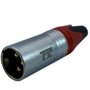 Conector XLR Macho Metalico Rojo/Negro | TMC-NC3MXX-R – TMC