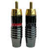 Plug RCA Macho, Negro Niquelado Gold N/R | TMC-RCA-201BK-PAR – TMC