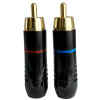 Plug RCA Macho Metalico Negro Gold N/R | TMC-RCA-250BK-PAR – TMC