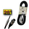 Cable para Microfono XLR Hembra a 1/4 Mono 25plg. Cal. 24 | ZPC-24XF14M-25 – ZEBRA