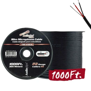 Cable para Senal Stereo Cal. 22 1000plg. 3mm Negro | AUDIOPIPE