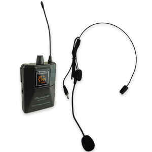 Microfono UHF de Diadema con Transmisor Recargable | GW-875HB – STUDIO Z