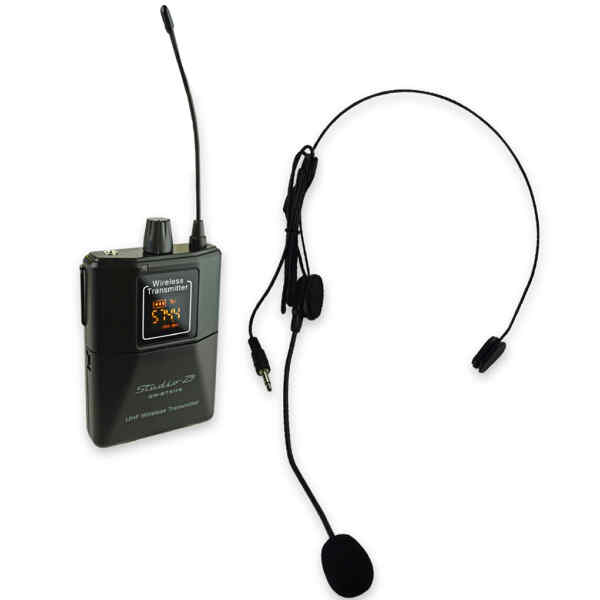 Microfono UHF de Diadema con Transmisor Recargable | GW-875HB – STUDIO Z