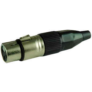 Conector XLR Hembra Negro | FX-73BK – N.A.