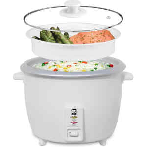 Arrocera con vaporera de 6 tazas 1.4 litros – BENE CASA