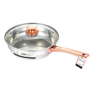 Sarten de acero inoxidable con tapa de 2 litros – ELLE