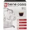 Set de 4 tazas de vidrio con rack – BENE CASA