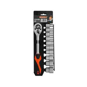 Juego Ratchet Y Copas 1/2, 11 Pcs, 10 – 24 Mm, Kendo 16204